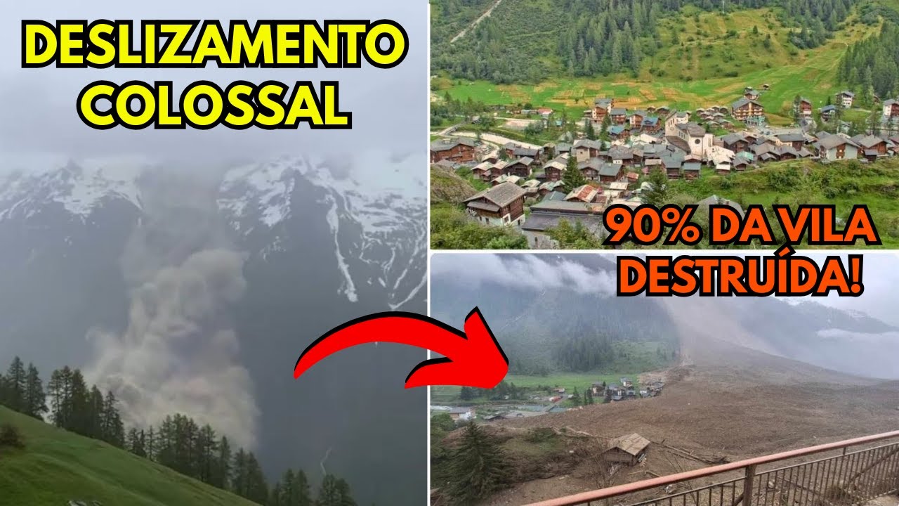 GIANT MOUNTAIN LANDSLIDE IN SWITZERLAND DESTRUCTS VILLAGE! And things could GET WORSE!