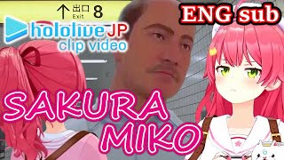 [ Eng sub ] Trapped lost girl and uncle [ Hololive JP clipping / Miko Sakura / Exit 8 ].