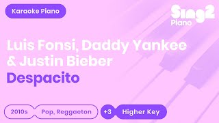 Despacito [HIGHER Piano Karaoke] Luis Fonsi, Daddy Yankee & Justin Bieber