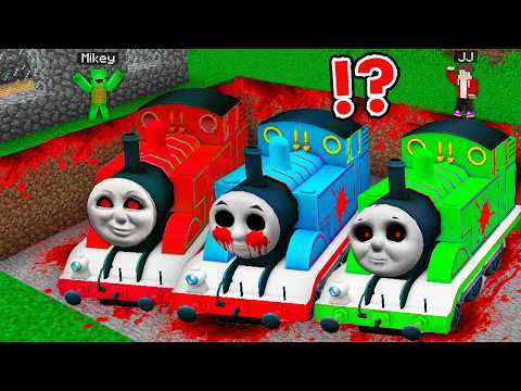MAIZEN: JJ & Mikey Found Biggest Thomas and Friends Grave - Minecraft Animation JJ & Mikey?!