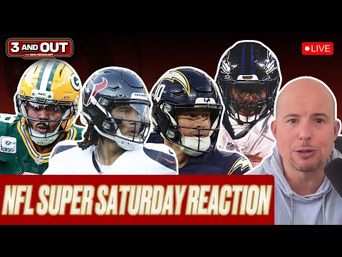 Texans SURVIVE Chargers, Ravens OUTLAST Packers on NFL Super Saturday | 3 & Out NFL Live Reaction