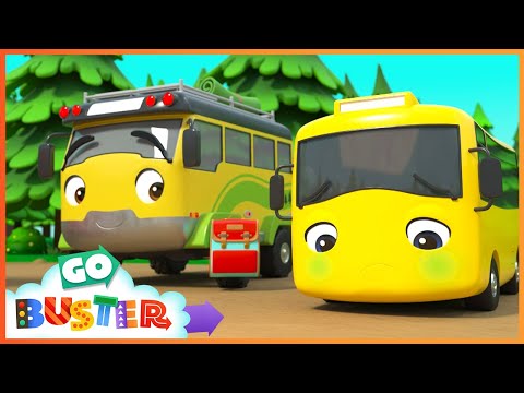 Buster Gets Sick! | Go Buster | Baby Cartoon | Kids Video | ABCs and 123s