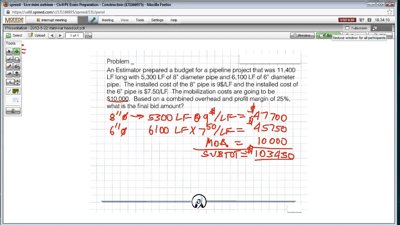 PE Exam Prep Alliance | Construction Engineering Sample Problem & Solution