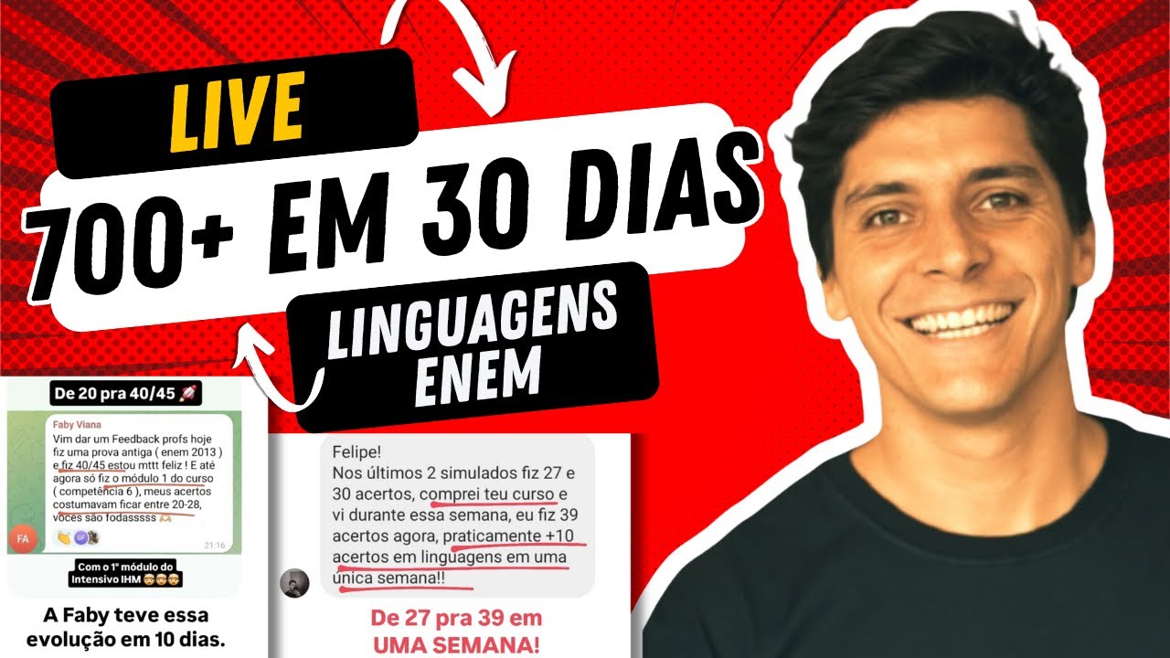 [AULÃO] 700+ em 30 dias - Linguagens Enem