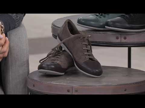 Clarks Leather Lace-up Sneakers - Lorry Grace on QVC