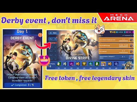 ⚡😱 Derby Event “DIVINE STRIFE” Review | Free Tokens + Legendary Skin 🎉 | Mech Arena