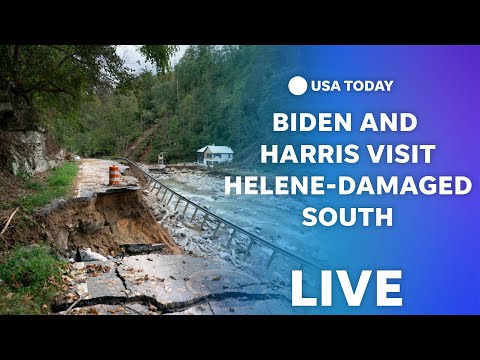 Watch live President Biden and Vice President Harris tour storm ravaged Carolinas