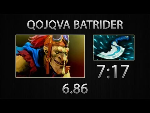 Dota 2 Batrider Fast Farm - qojqva - Blink Dagger - 7:17 [6.86]