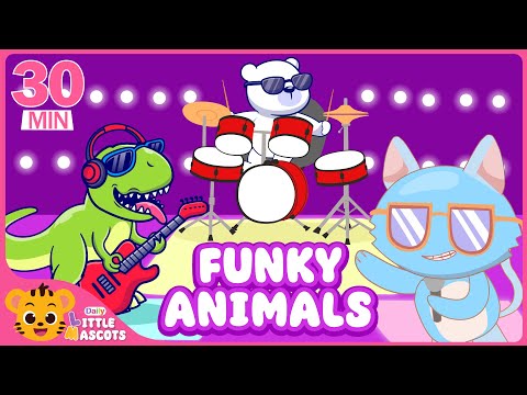 Funky Animals + more | Animal Songs For Kids | Little Mascots