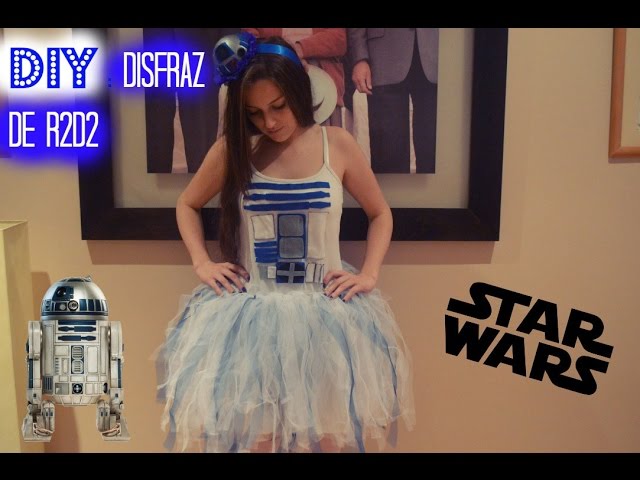 Vídeo relacionado con Star Wars R2D2 Disfraz Vestido Mujer Mujer Cosplay Droid Ropa Blanca XXL