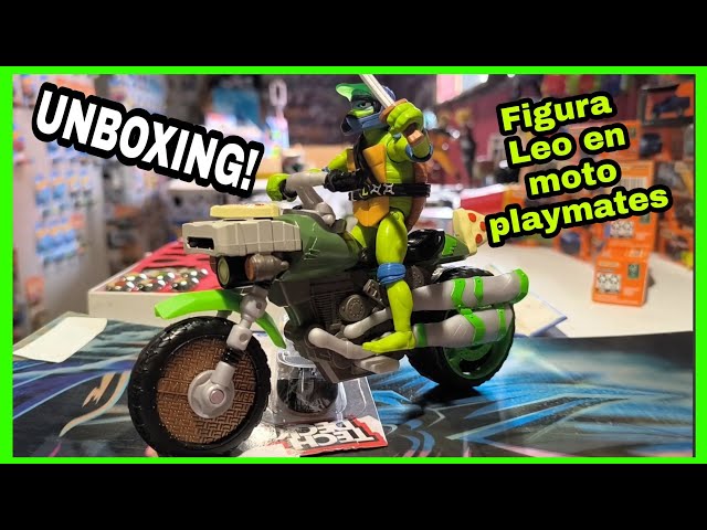 Vídeo relacionado con Tortugas Ninja Ninja Kick Cycle Vehículo y Figura de Leonardo, Moto de Juguete y Personaje de la película Caos mutante, TMNT, para Fans, niños y niñas +4 años, Famosa (TU803100)
