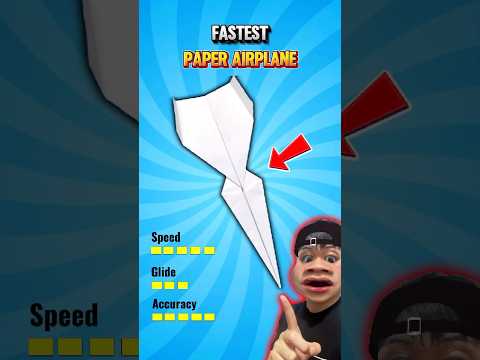 How to Fold the Fastest Paper Airplane That Flies Crazy Far! #shorts #origami