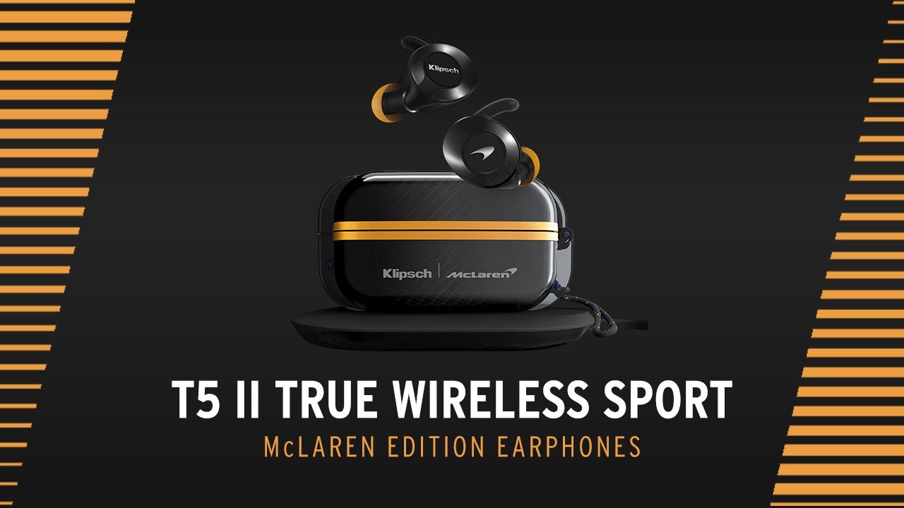video Tai nghe True Wireless Klipsch T5 II Sport McLaren Edition chính hãng 0