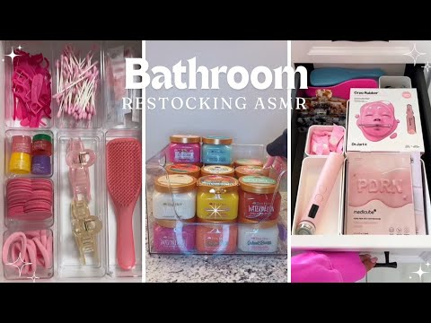 Guest Bathroom Restock ASMR 🩵 | TikTok Bathroom Organizing and Restocking Compilations