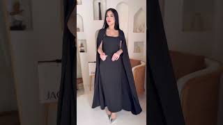 Luxury black balloon jalabiya with modern design