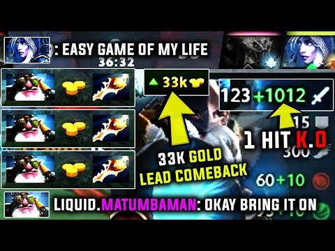 MATUMBAMAN SNIPER WITH SHOTGUN - 33K GOLD COMEBACK WTF 1 SHOT K.O DOTA 2