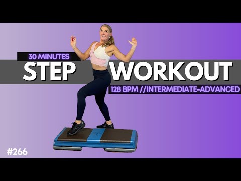 30 MINUTES STEP AEROBICS WORKOUT // 128 BPM // INTERMEDIATE to ADVANCED