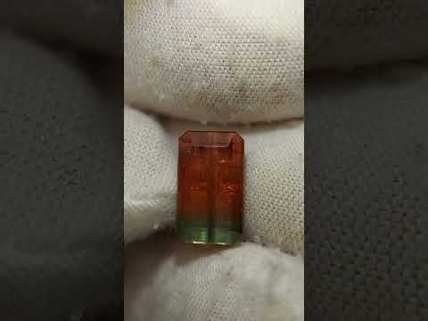Natural Bi color tourmaline Gemstone 5.70 CTS www.puritygems.etsy.com