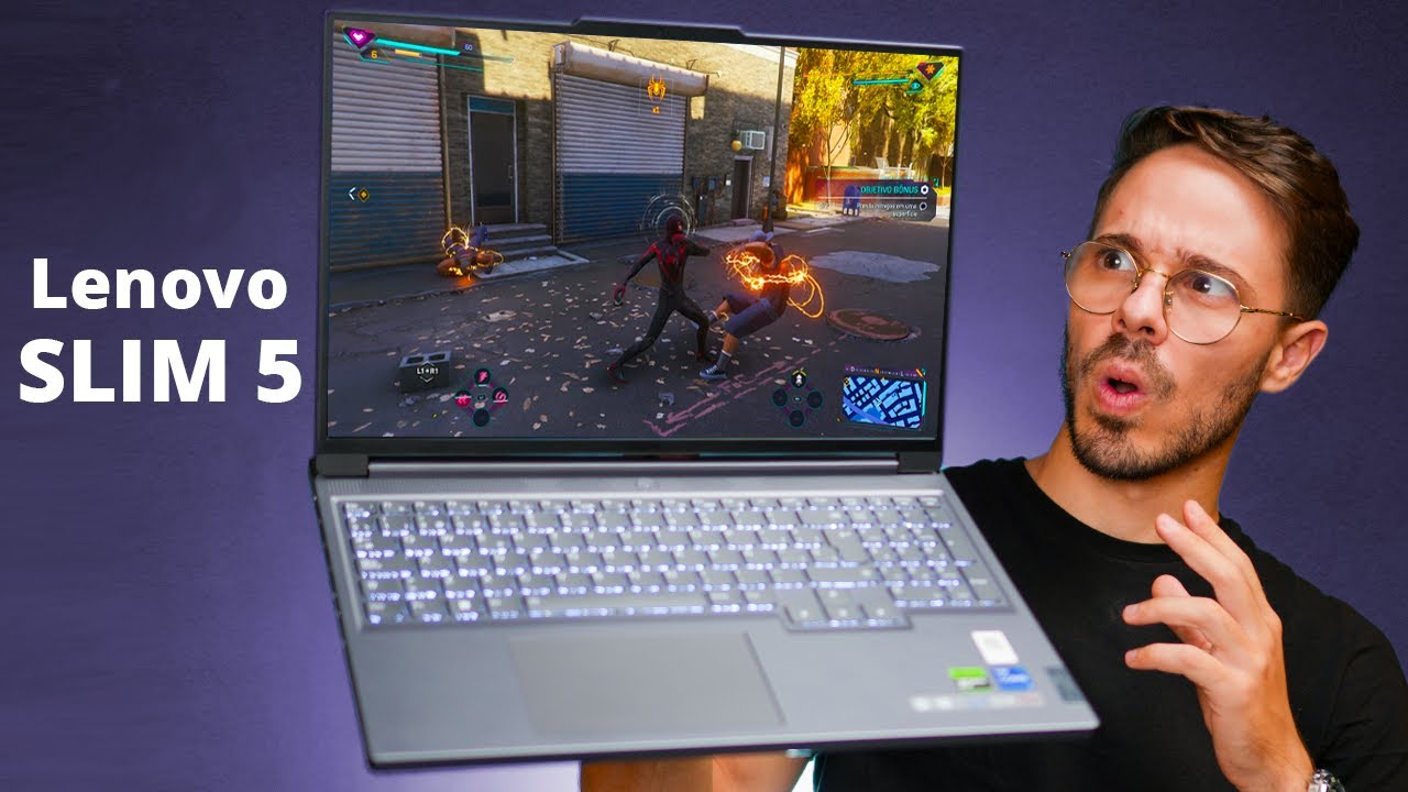 BEM COMPLETO! Lenovo Slim 5i RTX 4060 - O Notebook gamer mais buscado da categoria