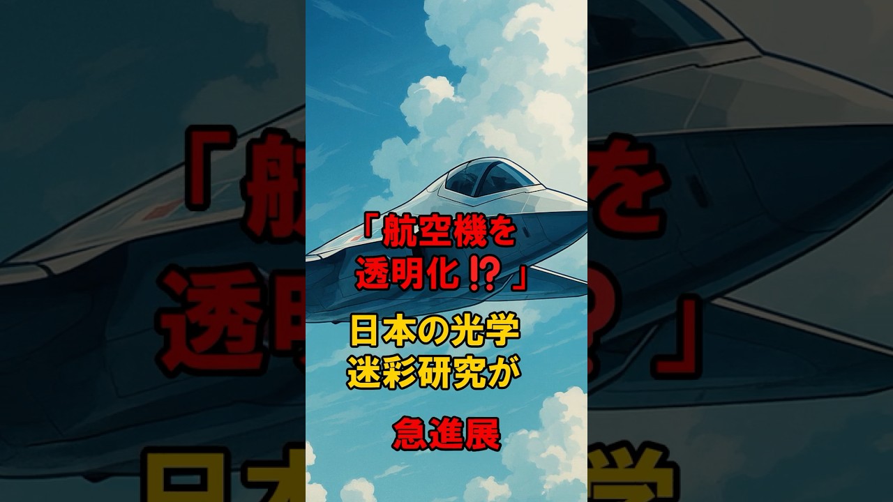 「航空機を透明化⁉️」日本の光学迷彩研究が急進展 #海外の反応