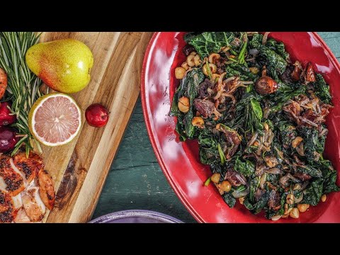 How to Make Sautéed Kale or Spinach with Dates and Nuts by Rachael