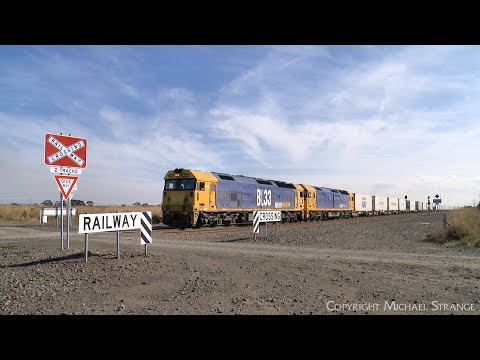 7902V Mildura Container Train At Buchter Road, Gheringhap Loop (14/4/2023) - PoathTV Railways