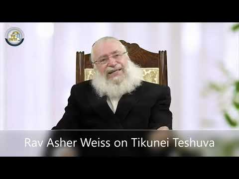 Rav Asher Weiss on Tikunei Teshuva