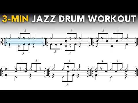 3/4 Jazz Drum Workout – 30 Syncopated Comping Ideas