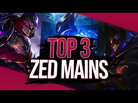 TOP 3 ZED MAINS MONTAGE | Best of ZED99, AIYE, LACERATION