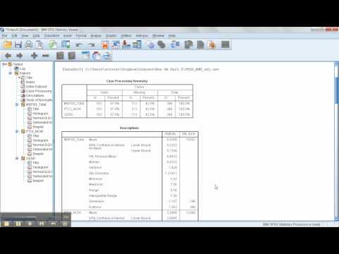 Data Screening in SPSS- Part 1: Explore