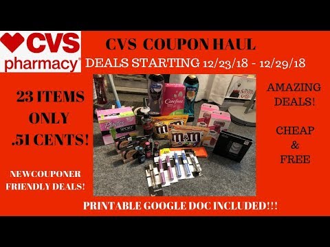 CVS Coupon Haul Deals Starting 12/23/18~23 Items Only .51 Cents ❤️Lotsof FREE & Super Cheap Products