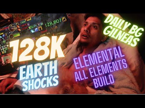 ELEMENTAL SHAMAN PVP 128K EARTH SHOCKS/LIGHTNING BLOTS - DAILY BG - GILNEAS - ALL ELEMENTS BUILD