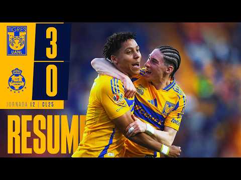 📹 Resumen Liga MX | Tigres 3-0 Santos | Jornada 12 | Clausura 2025
