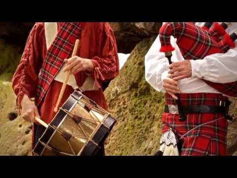 Bagpipes and drums " Amazing Grace " & " Highland Cathedral " Scotland.Highlands.Scottish