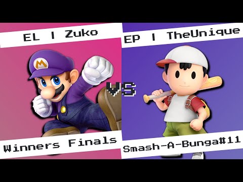 Smash-a-Bunga#11 El | Zuko(Mario) Vs. EP | TheUnique(Ness) Winners Finals Smash Ultimate Singles