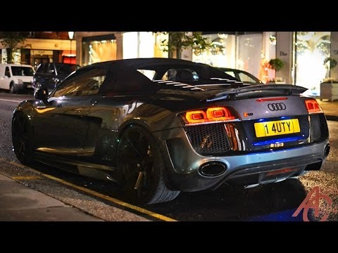 Projex Audi R8 in London - Very LOUD QuickSilver V8 sounds!