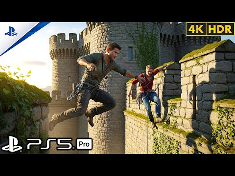 (PS5) The Great Castle Chase (Extreme Parkour) | Ultra Realistic Gameplay [4K60FPSHDR] Uncharted™ 4