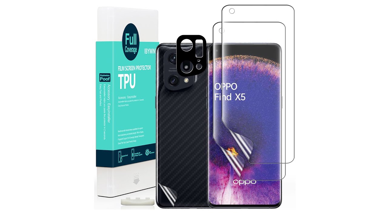 Oppo Find X5 5G TPU Protector With plastic positioner & In-Display Fingerprint Support From Ibywind