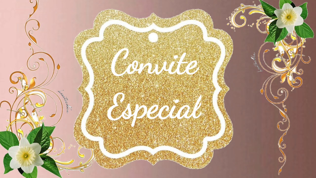 convite animado 15 ANOS ROSÊ GOLD com DOURADO pronto para baicar e editar