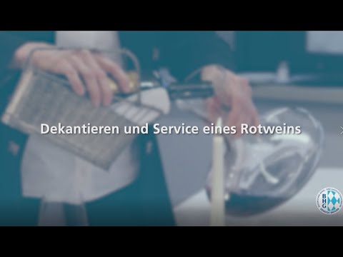 Dekantieren und Service eines Rotweins | Prüfungsvorbereitung im Gastronomie Service