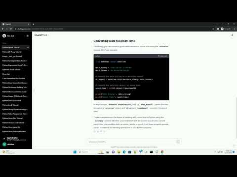 Python Epoch From Datetime