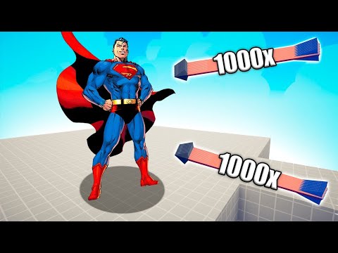 SUPERMAN vs 1000x OVERPOWERED UNITS   Totally Accurate Battle Simulator TABS 2024