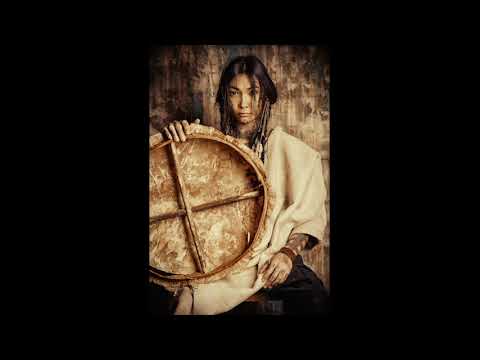 Shamanic Journey Drumming - 10 Minutes Solo w\ Remo Buffalo Drum, Rattles & Callout - Binaural
