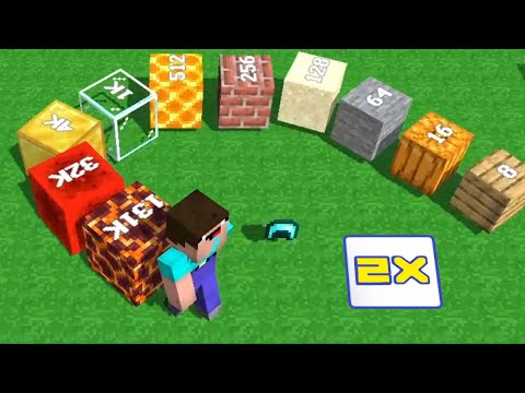 Minecraft 2048. Noob VS Noob. Cubes 2048.io Game