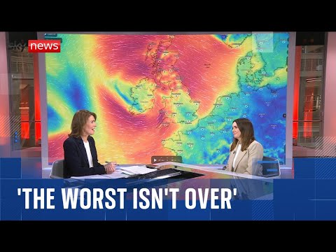 UK's South West battered by Storm Chandra - with more to come