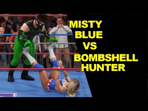 GLOW 1985  Misty Blue vs Bombshell Hunter - Mixed Knockout Match