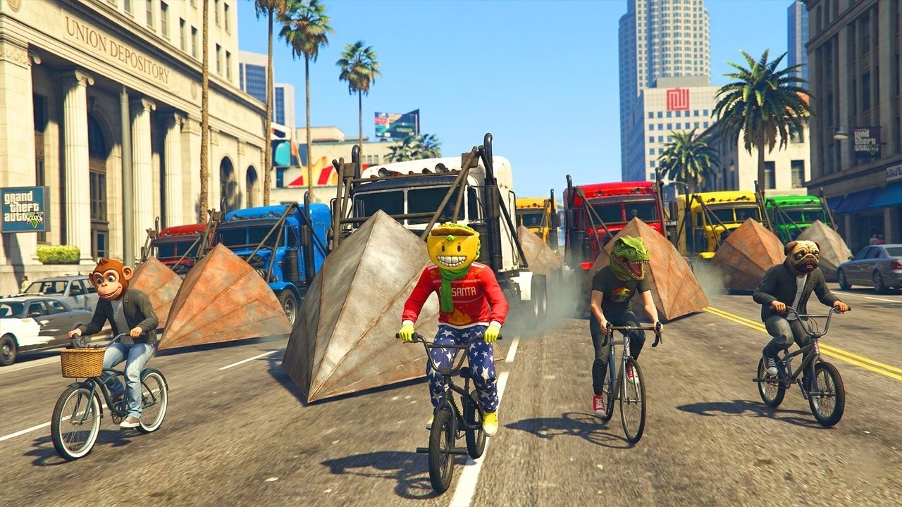 2000 BICIS vs 2000 CAMIONES en GTA 5 Online