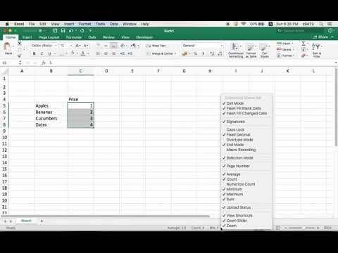 GEN 110 - Excel review
