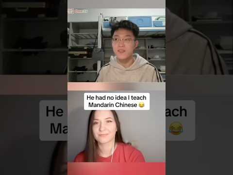 He had no idea I teach Mandarin 😄 | #ometv #omegle #chinesereaction #mandarinchinese