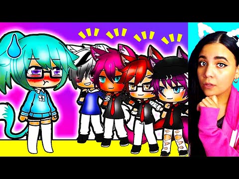 The 4 Bad Boys and Me 2...😬💔 Gacha Life Mini Movie Love Story Reaction